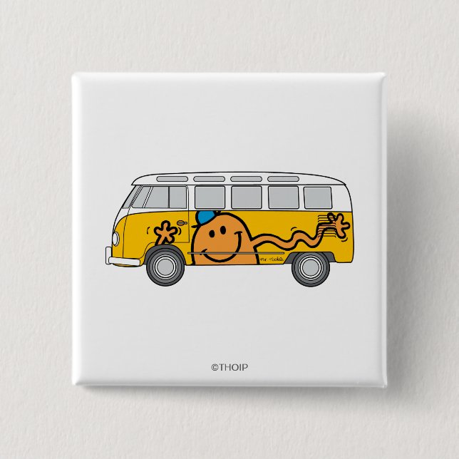 Tickle Bus 15 Cm Square Badge (Front)