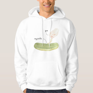 Tickle My Pickle Funny Watercolor Art Hoodie