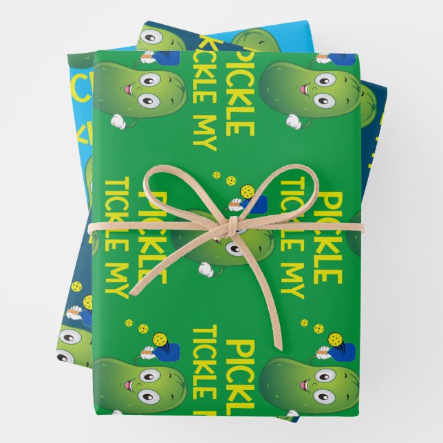 Tickle My Pickle Wrapping Paper Sheet (In situ)
