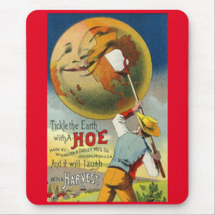  Tickle the Earth  - Victorian trade card Mouse Pad