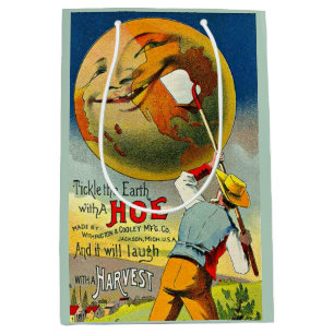 Tickle the Earth - Victorian trade card print Medium Gift Bag