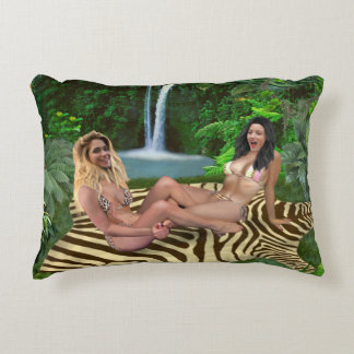 TICKLE WRESTLING BABES DECORATIVE CUSHION