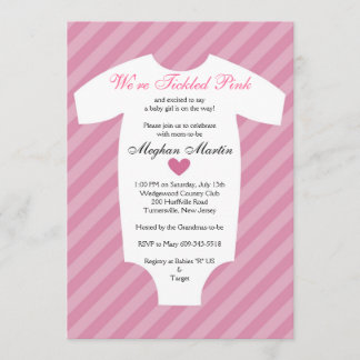 Tickled Pink Baby Shower Invitation