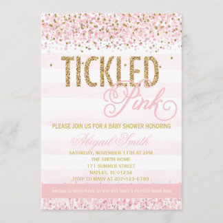Tickled Pink Baby Shower Invitation