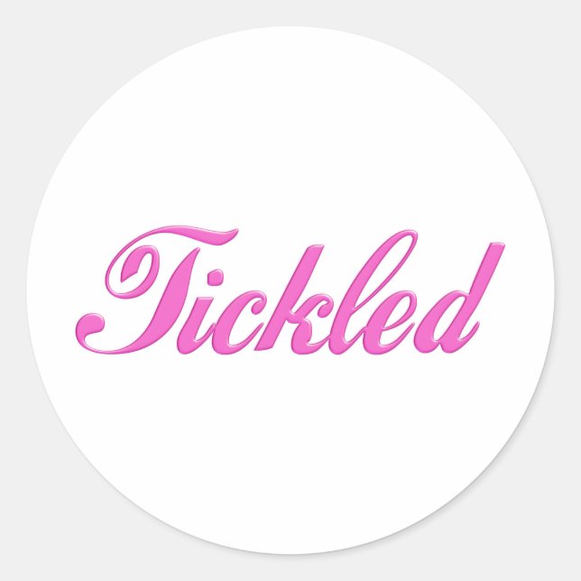 Tickled Pink Classic Round Sticker (Front)
