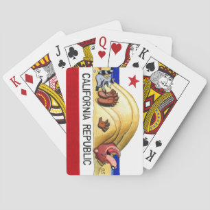 Ticklish California Bear Flag Playing Cards