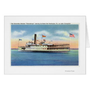 Ticonderoga Steamer Leaving Port Burlington,