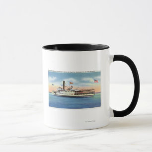 Ticonderoga Steamer Leaving Port Burlington, Mug
