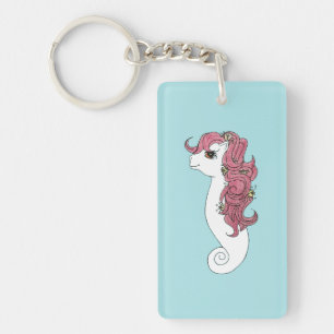 Tidal Bloom Sea Pony - G1 Inspired My Little Pony Key Ring