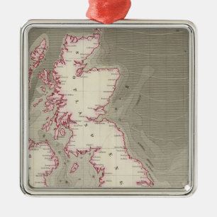 Tidal chart British Seas Metal Tree Decoration