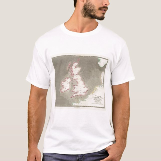 Tidal chart British Seas T-Shirt (Front)
