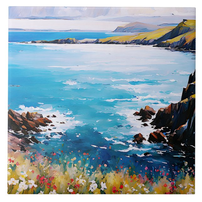 Tidal Dreams and Meadow Breezes      Ceramic Tile (Front)