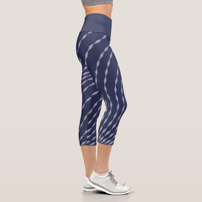 Tidal Flow Crops: Rhythmic Wave Leggings (Right)