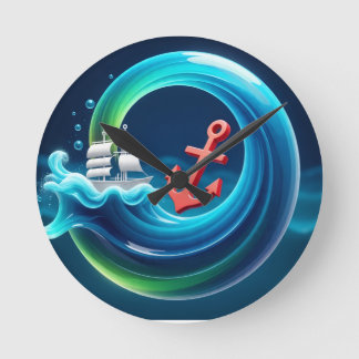 Tidal Force Round Clock