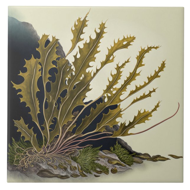 Tidal Fronds Ceramic Tile (Front)