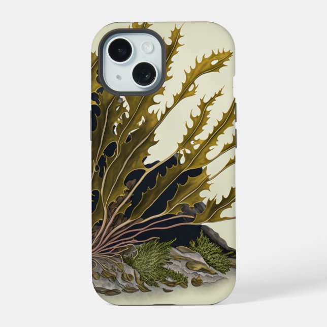 Tidal Fronds iPhone 15 Case (Back)