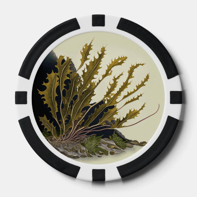 Tidal Fronds Poker Chips (Front)