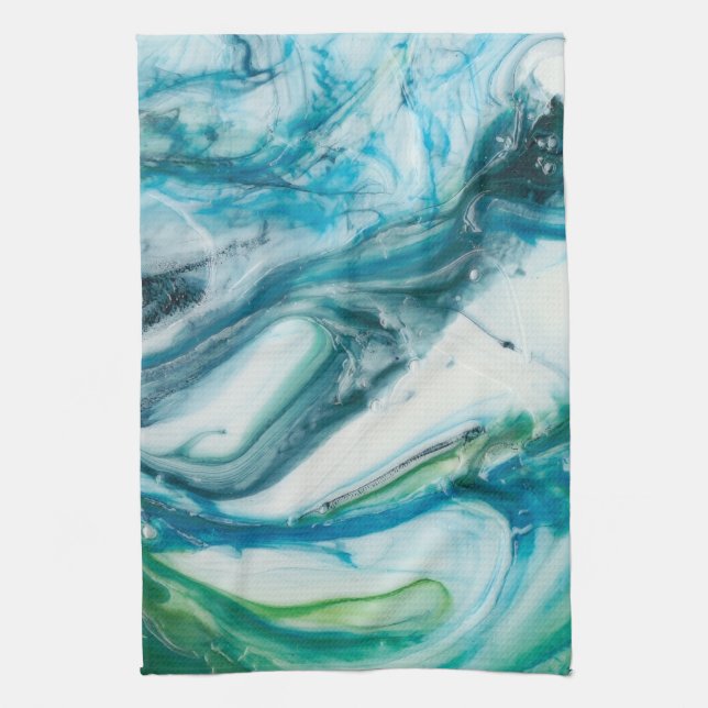 Tidal Sweep II Tea Towel (Vertical)