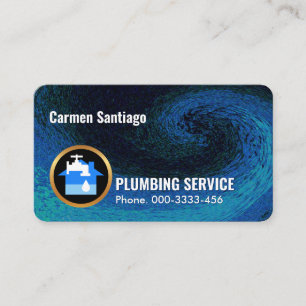 Tidal Wave Plumbing Waters Business Card