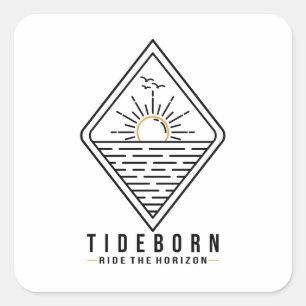 Tide Born Square Sticker