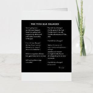 Tide Has Changed New Beginning Fresh Start poem  Foil Greeting Card