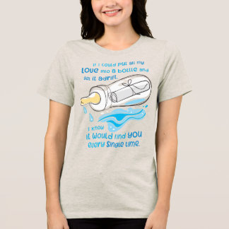 Tide of Love, Message in a Bottle for Mum for Kid Tri-Blend Shirt