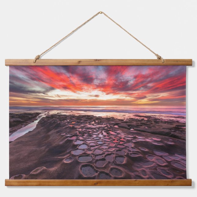 Tide Pools in La Jolla, CA Hanging Tapestry (Front)