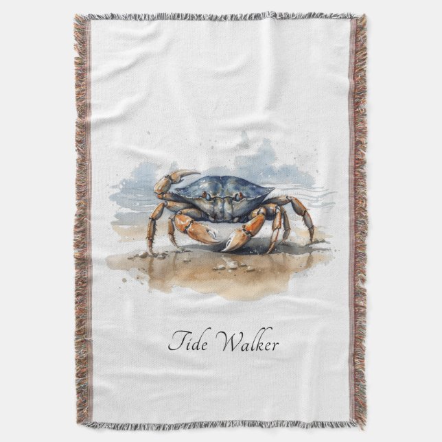 Tide Walker Beach Cottage Comfort   Throw Blanket (Front Vertical)