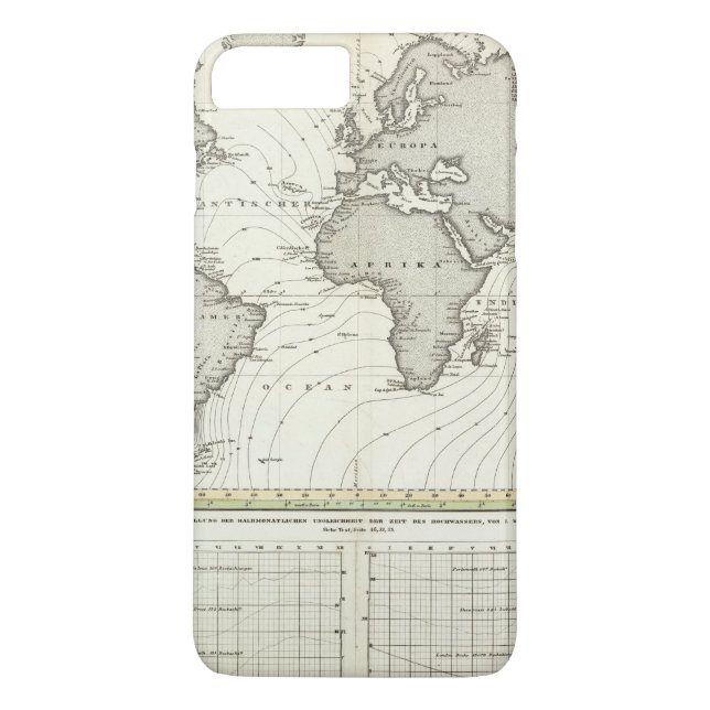 Tide-wave Atlas Map Case-Mate iPhone Case (Back)