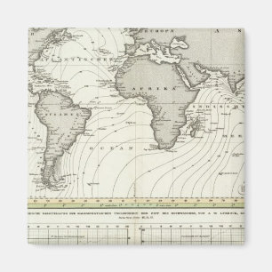 Tide-wave Atlas Map Magnet