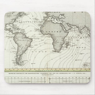Tide-wave Atlas Map Mouse Pad