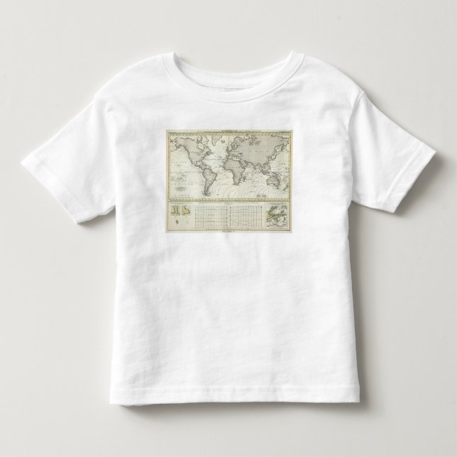 Tide-wave Atlas Map Toddler T-Shirt (Front)