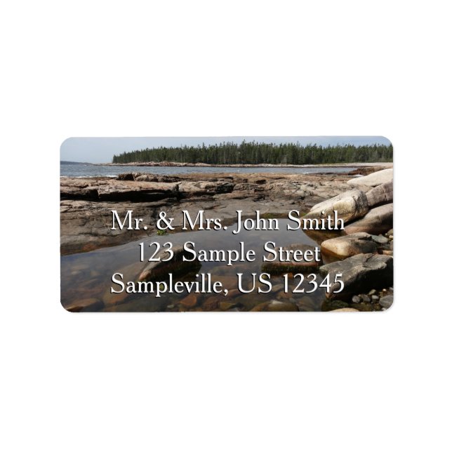 Tidepool at Wonderland in Acadia National Park Label (Front)