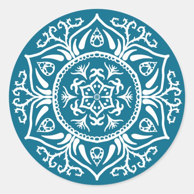 Tidepool Mandala Classic Round Sticker (Front)