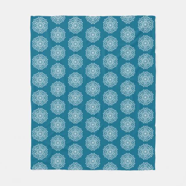 Tidepool Mandala Fleece Blanket (Front)