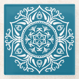 Tidepool Mandala Glass Coaster