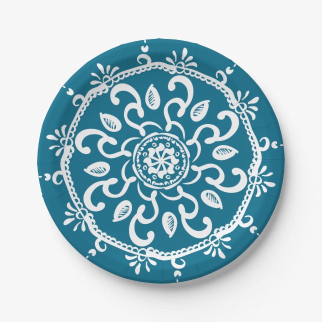 Tidepool Mandala Paper Plate (Front)