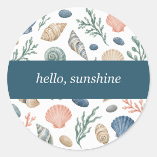 Tidepool Treasures Coastal Round Stickers