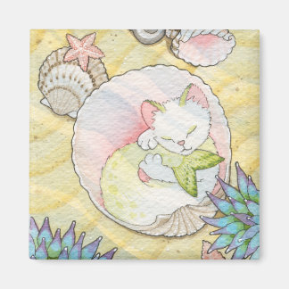 Tidepool treasures square magnet