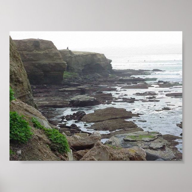 Tidepools Ocean Cliffs Poster (Front)