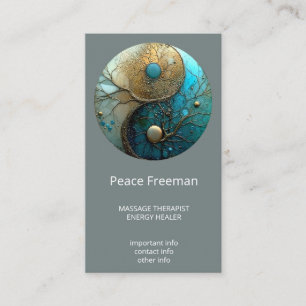 Tides of Balance Yin Yang Design Business Card