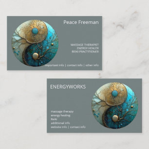 Tides of Balance Yin Yang Design Business Card