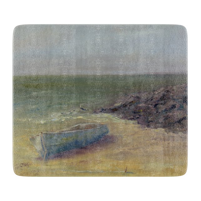 Tide's Rolling In - Boat on the Shore Cutting Board (Front)