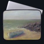Tide's Rolling In - Boat on the Shore Laptop Sleeve<br><div class="desc">Tide's Rolling In by Marilyn Wendling. Boat resting in the sand as waves approach.</div>