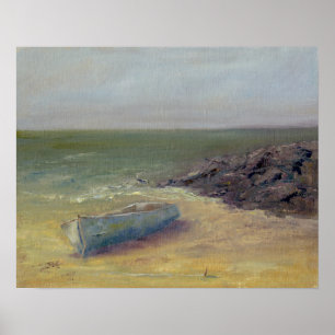 Tide's Rolling In - Boat on the Shore Poster