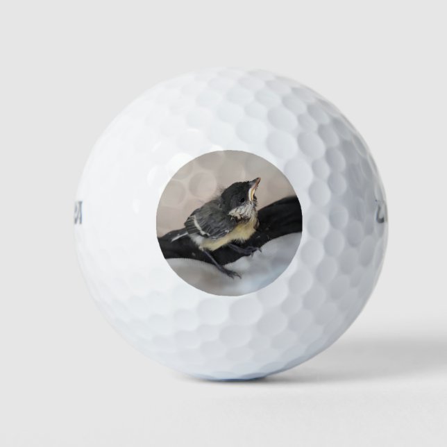 Tidi my Bird the Parus Major Golf Balls (Front)