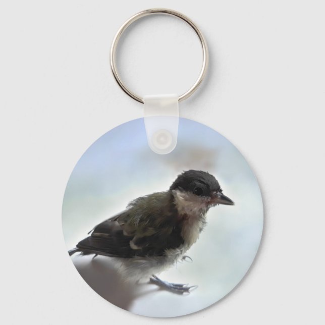 Tidi my Bird the Parus Major Key Ring (Front)