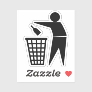 Tidy Man and Trash Symbol