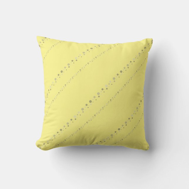 Tidy Yellow Styled Point Stripes Graphic Cushion (Front)