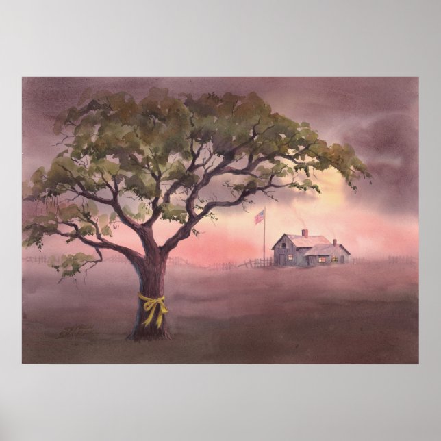 TIE a YELLOW RIBBON by SHARON SHARPE Poster (Front)